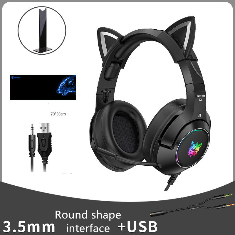 CASQUES GAMING CHAT - CASQUE GAMER FILAIRE POUR FILLES – LÉGER, CONFORTABLE ET STYLÉ POUR VOS SESSIONS GAMING.