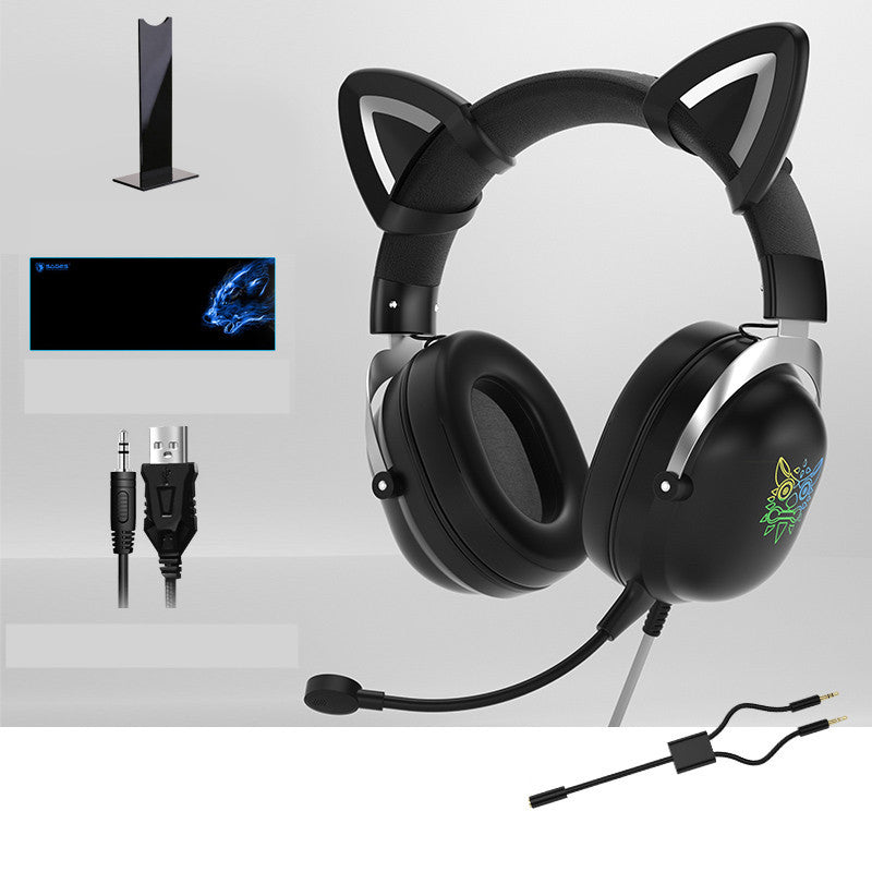 CASQUES GAMING CHAT - CASQUE GAMER FILAIRE POUR FILLES – LÉGER, CONFORTABLE ET STYLÉ POUR VOS SESSIONS GAMING.
