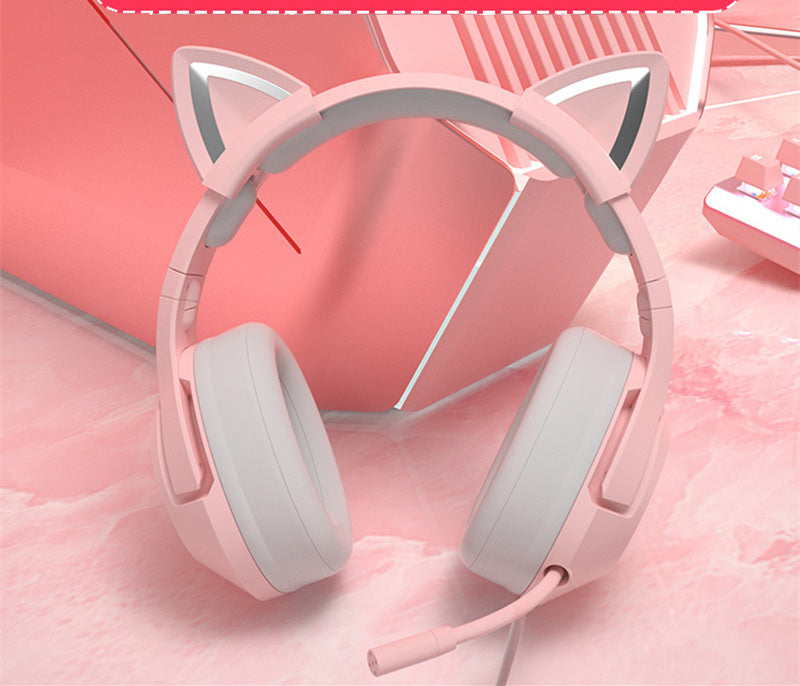 CASQUES GAMING CHAT - CASQUE GAMER FILAIRE POUR FILLES – LÉGER, CONFORTABLE ET STYLÉ POUR VOS SESSIONS GAMING.