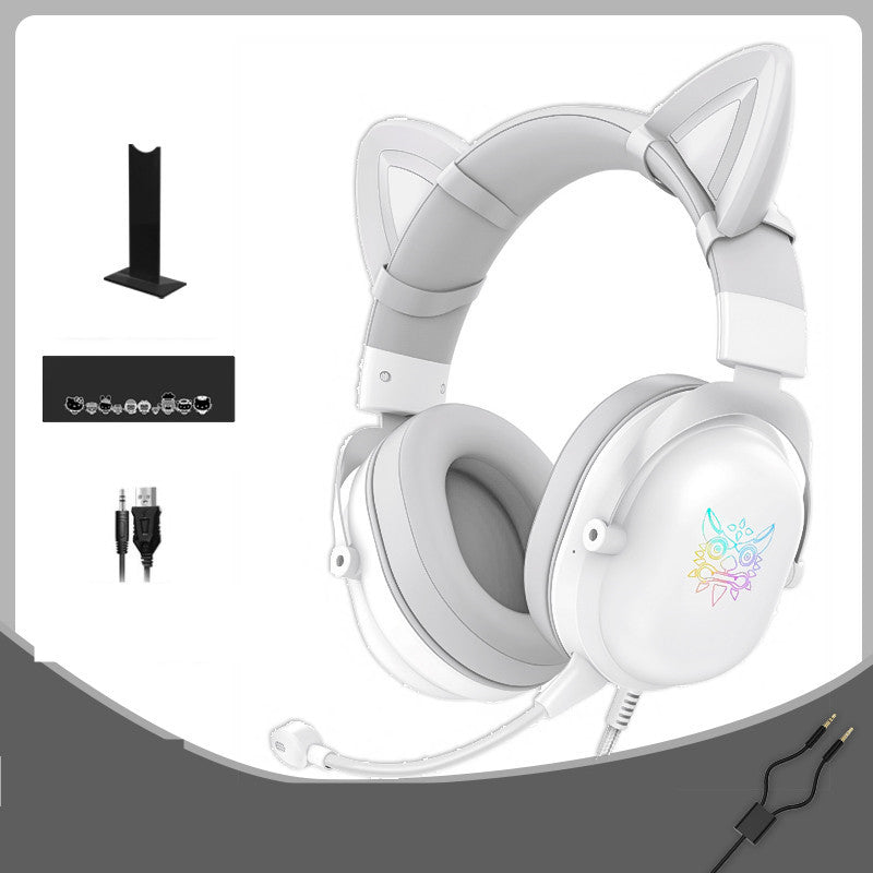 CASQUES GAMING CHAT - CASQUE GAMER FILAIRE POUR FILLES – LÉGER, CONFORTABLE ET STYLÉ POUR VOS SESSIONS GAMING.